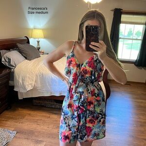 Francesca's Collections Floral Mini Dress - Multicolor